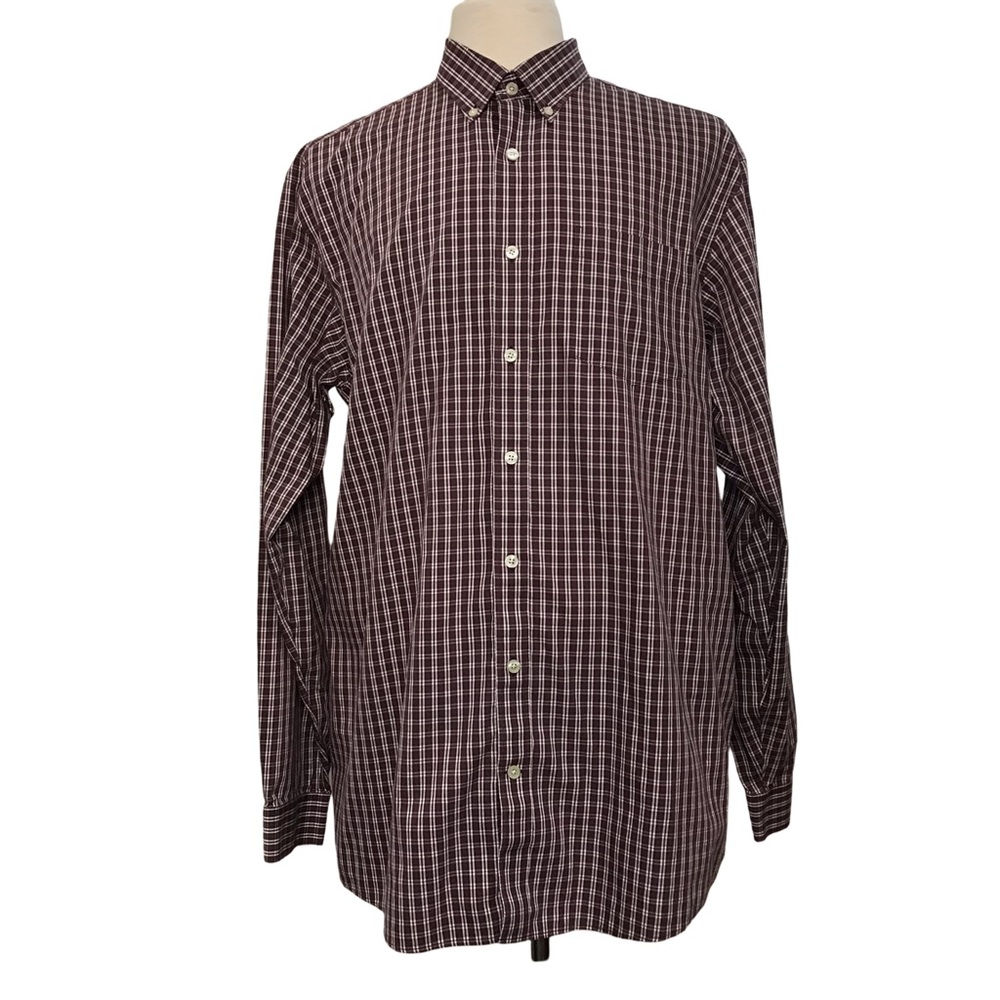 Eddie Bauer Button Up Shirt Men’s Sz TXL Multicolor Plaid Long Sleeves Relaxed